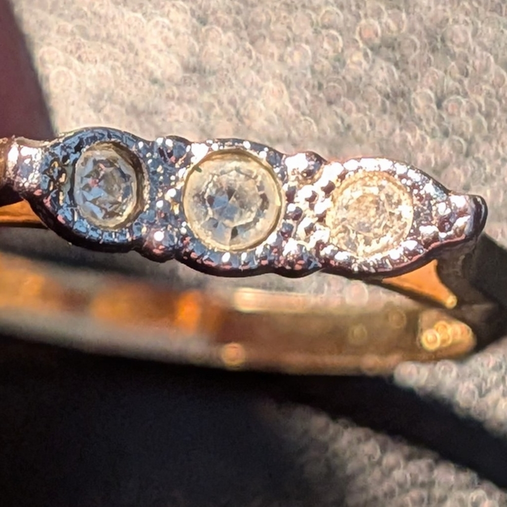 A Promise Ring..Just In Time For Valentine's Day - Gold and Silver Ring Size 8